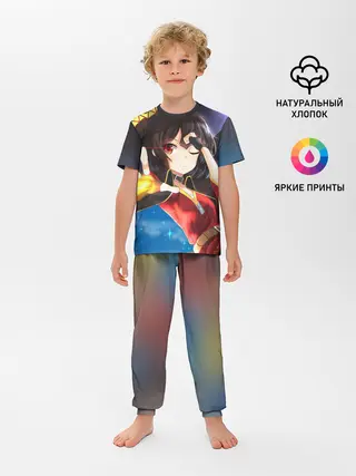 Детская пижама с брюками / Megumin луч из руки