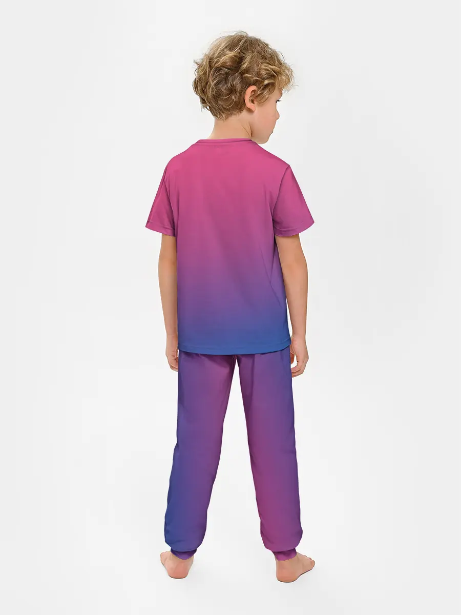 Детская пижама с брюками / Зеленый и Желтый