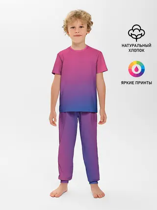 Детская пижама с брюками / Зеленый и Желтый