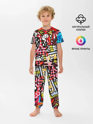 Детская пижама с брюками / Современное искусство