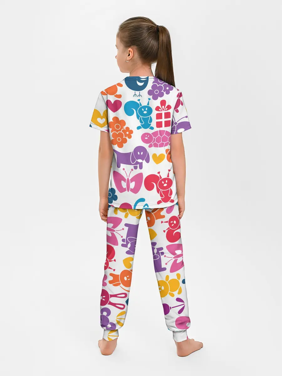 Детская пижама с брюками / Звери, детская