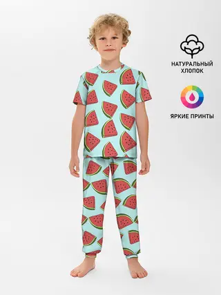 Детская пижама с брюками / Дольки арбузов