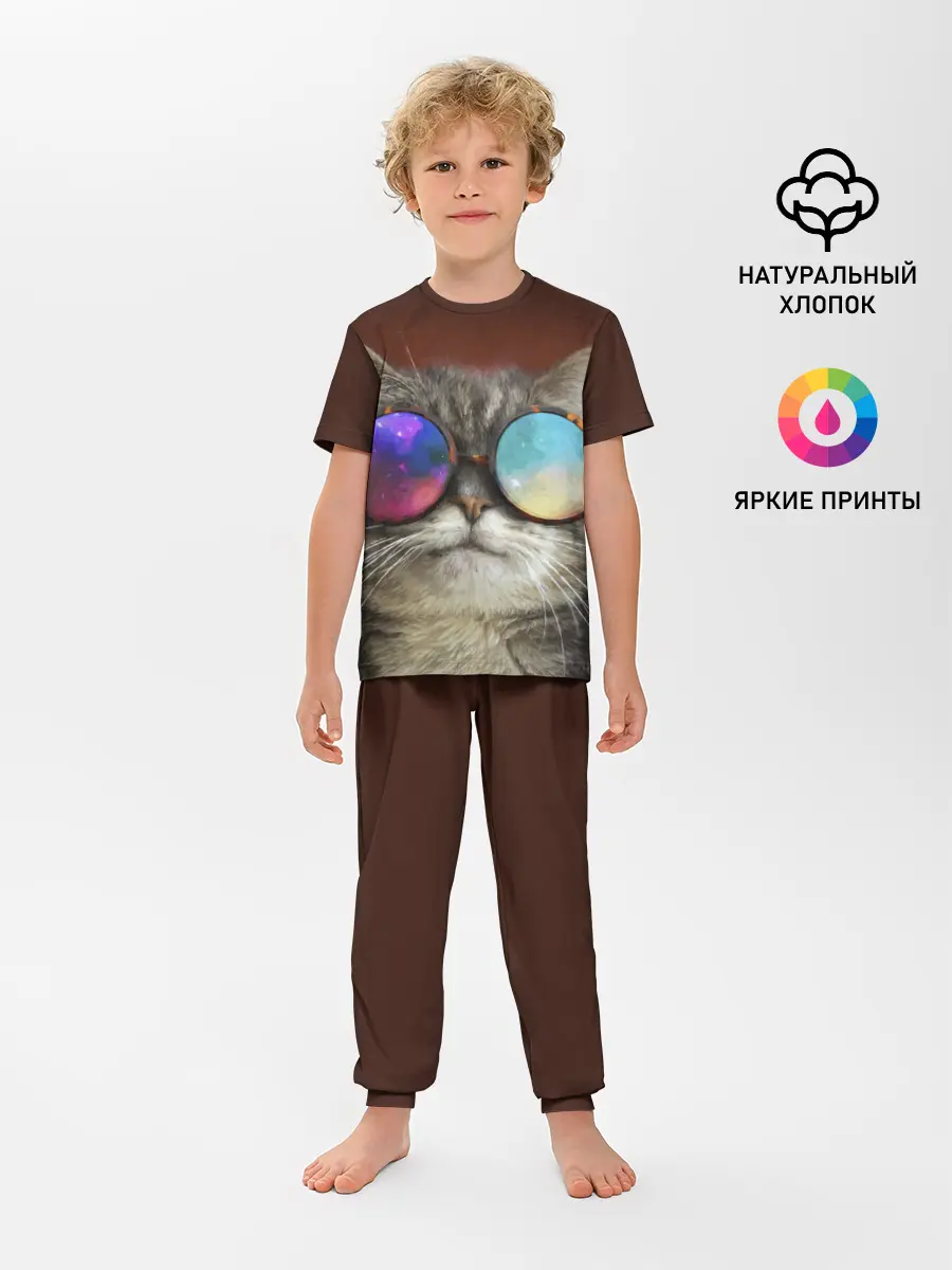 Детская пижама с брюками / котейки