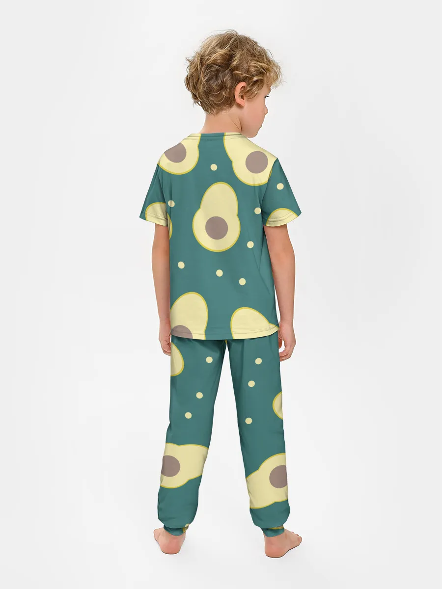 Детская пижама с брюками / Авокадо