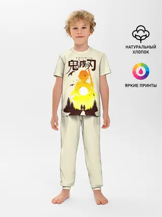 Детская пижама с брюками / Танджиро и Незуко Камадо | Kimetsu no Yaiba