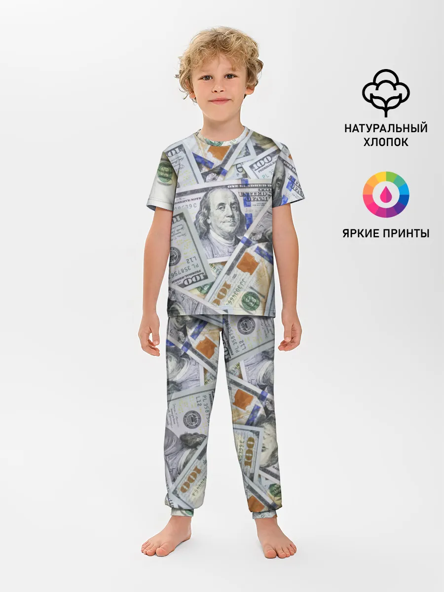 Детская пижама с брюками / Доллары