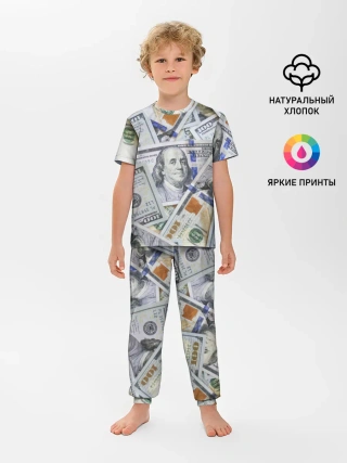 Детская пижама с брюками / Доллары