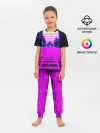 Детская пижама с брюками / Ретро Стиль неон