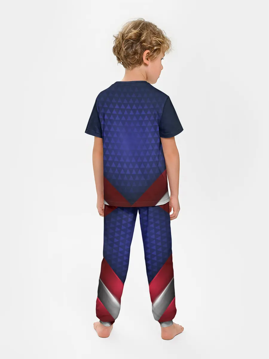 Детская пижама с брюками / Blue abstract