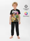 Детская пижама с брюками / Jojo герои на черном