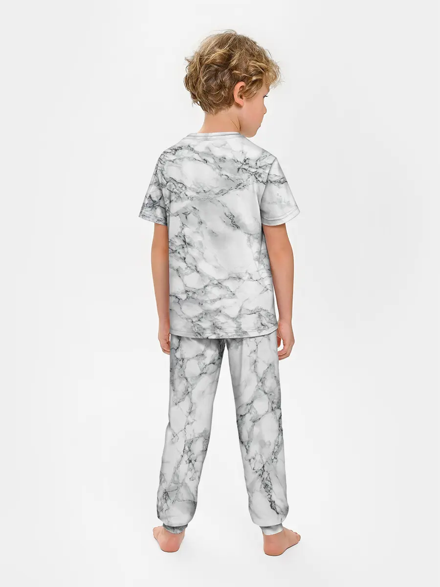 Детская пижама с брюками / Мрамор
