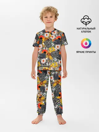 Детская пижама с брюками / PUBG STICKER