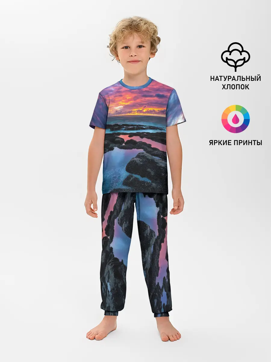 Детская пижама с брюками / Закат