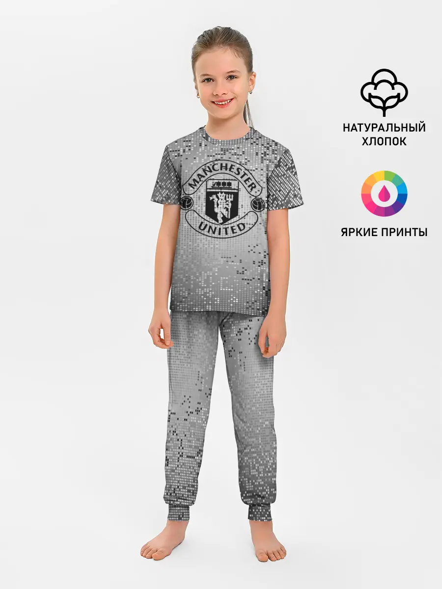Детская пижама с брюками / Манчестер Юнайтед Pixels
