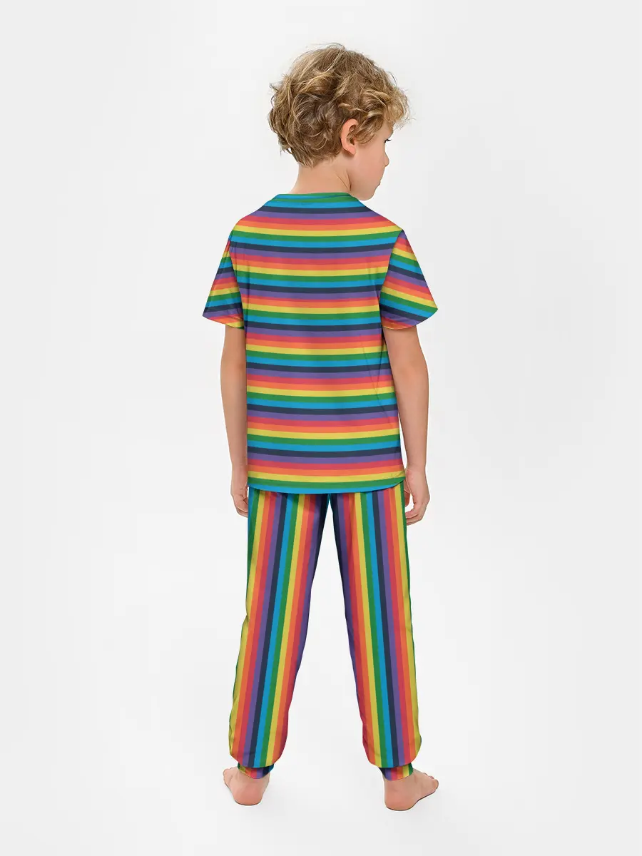 Детская пижама с брюками / Радужный флаг