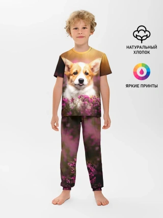 Детская пижама с брюками / Вельш-корги