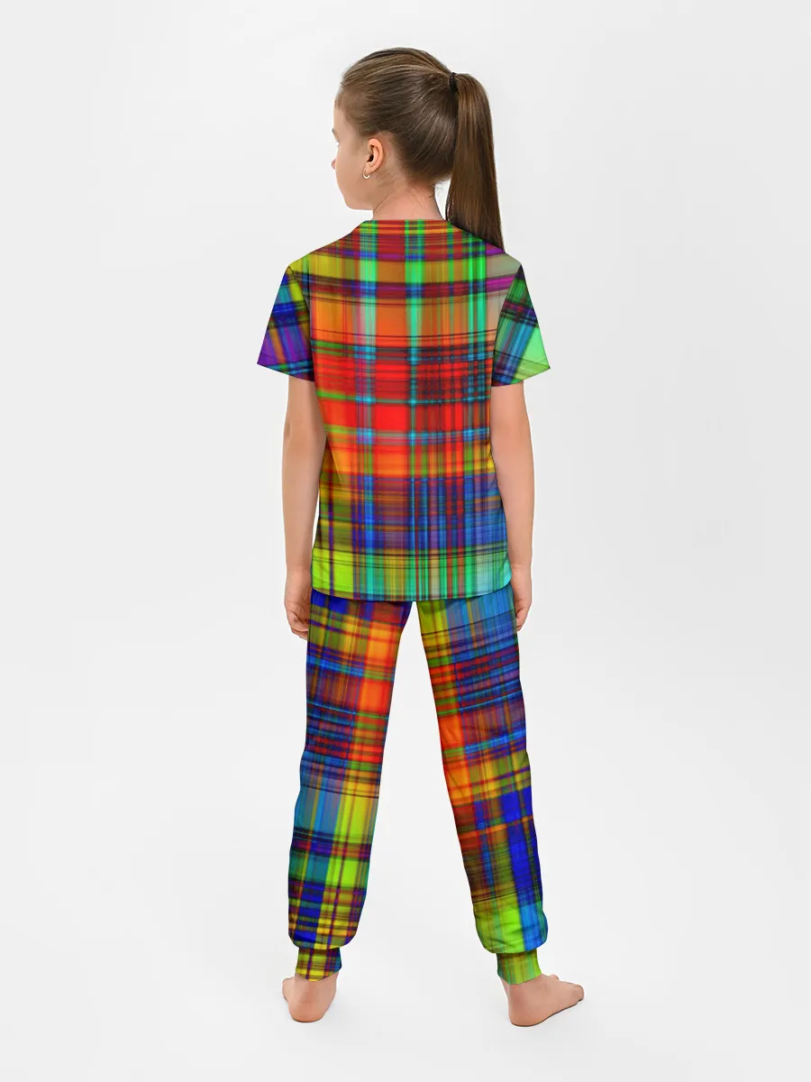 Детская пижама с брюками / Неоновая сетка