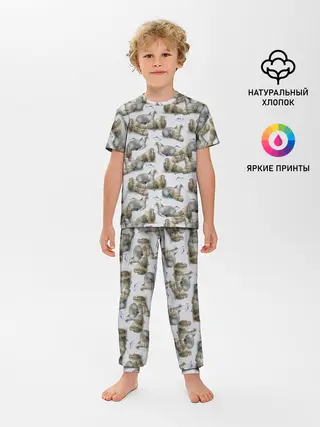 Детская пижама с брюками / Моржи