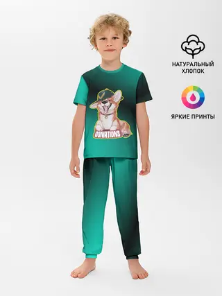 Детская пижама с брюками / корги