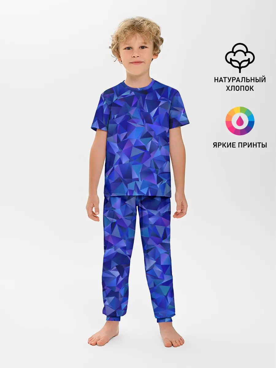 Детская пижама с брюками / НЕОНОВЫЕ КРИСТАЛЫ
