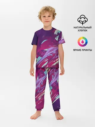 Детская пижама с брюками / Мощный градиент