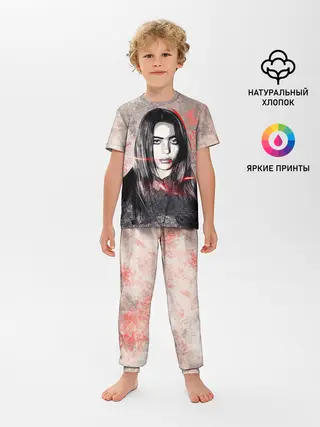 Детская пижама с брюками / Билли Айлиш стиль гранж
