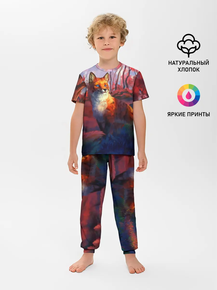 Детская пижама с брюками / Рыжая лиса