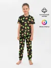 Детская пижама с брюками / Олени, елки и карамель