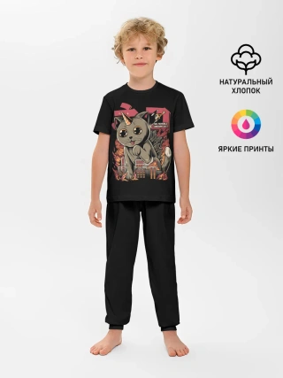 Детская пижама с брюками / АНИМЕ КОТ-ЕДИНОРОЖЕК
