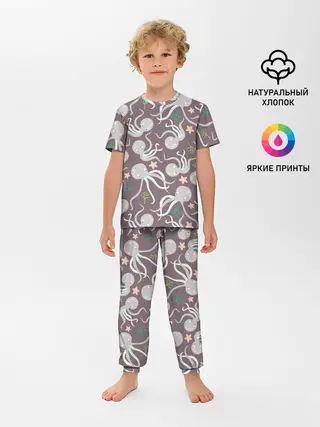 Детская пижама с брюками / Осьминоги