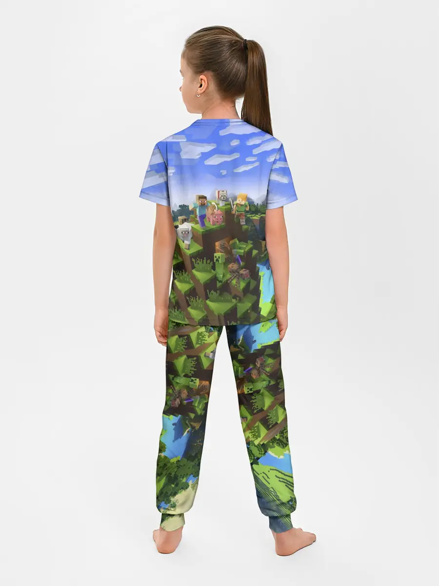 Детская пижама с брюками / Арсений - Minecraft