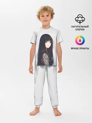 Детская пижама с брюками / Красивая аниме девушка