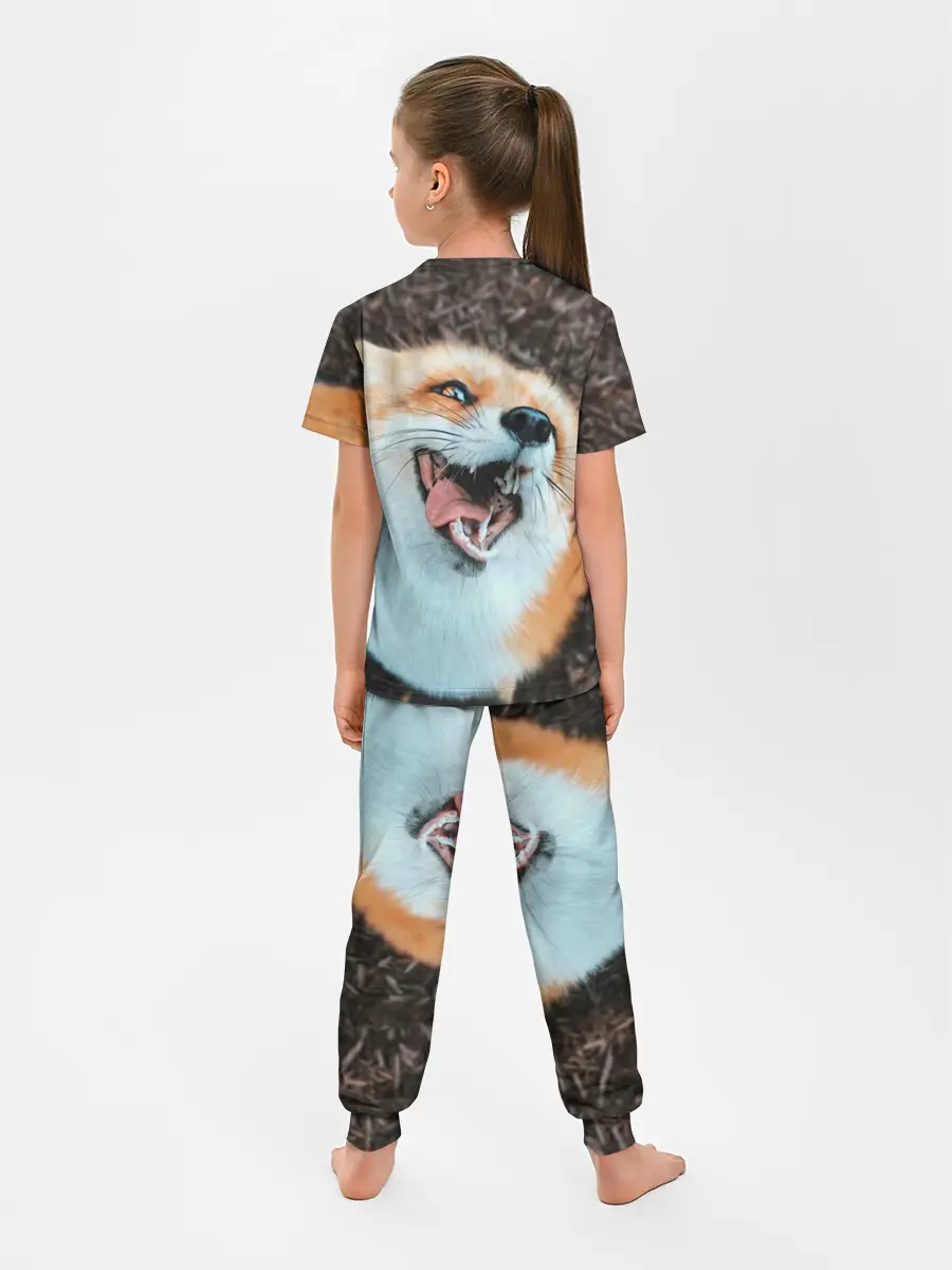 Детская пижама с брюками / Довольная лиса