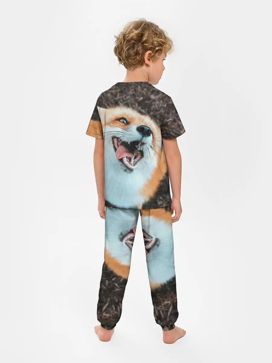 Детская пижама с брюками / Довольная лиса