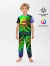 Детская пижама с брюками / ЗЕЛЕНЫЙ НЕОН