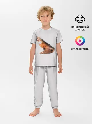Детская пижама с брюками / Лисица