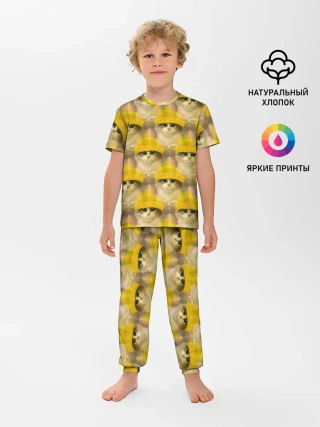 Детская пижама с брюками / Котята
