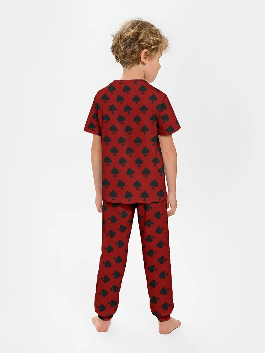 Детская пижама с брюками / Kakegurui пики на черном