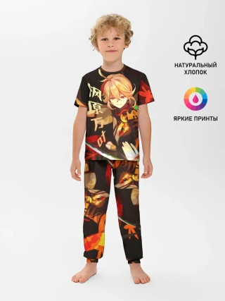 Детская пижама с брюками / Genshin Impact - Кадзуха