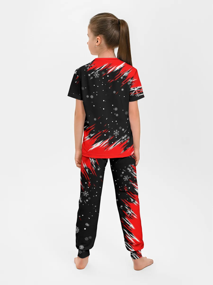 Детская пижама с брюками / HAZBIN HOTEL НОВОГОДНИЙ.