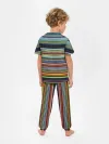 Детская пижама с брюками / РАзноцыетные линии полосы хаос