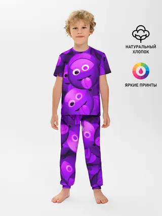 Детская пижама с брюками / НЕОНОВЫЕ СМАЙЛЫ