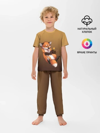 Детская пижама с брюками / Взрывной характер милого лиса