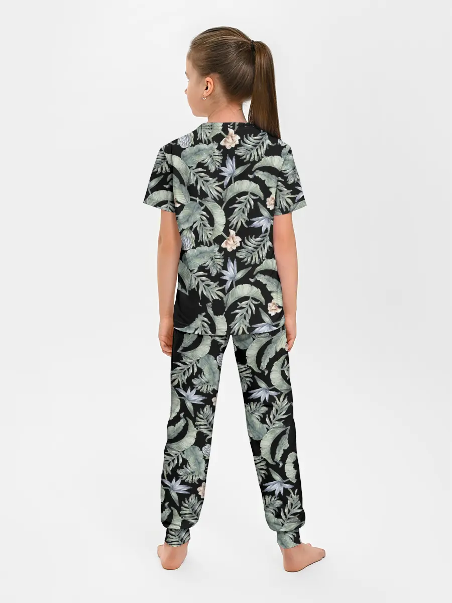 Детская пижама с брюками / Summer leaves