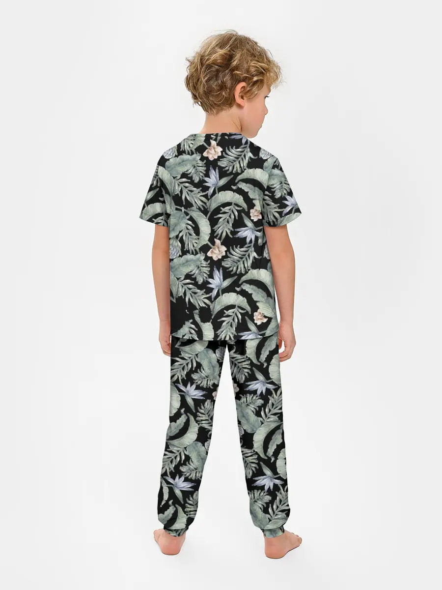 Детская пижама с брюками / Summer leaves