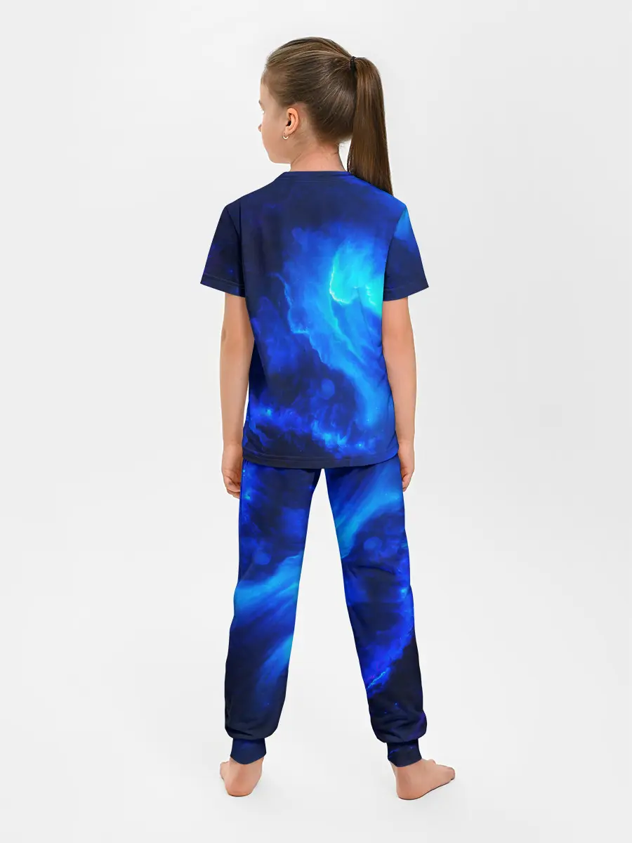 Детская пижама с брюками / СИНИЙ КОСМОС