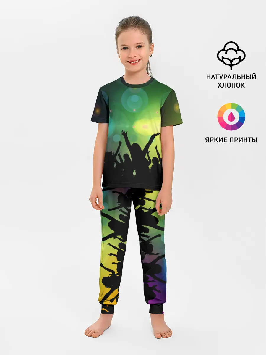 Детская пижама с брюками / Неоновая Вечеринка
