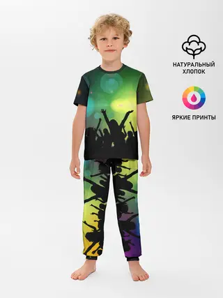 Детская пижама с брюками / Неоновая Вечеринка