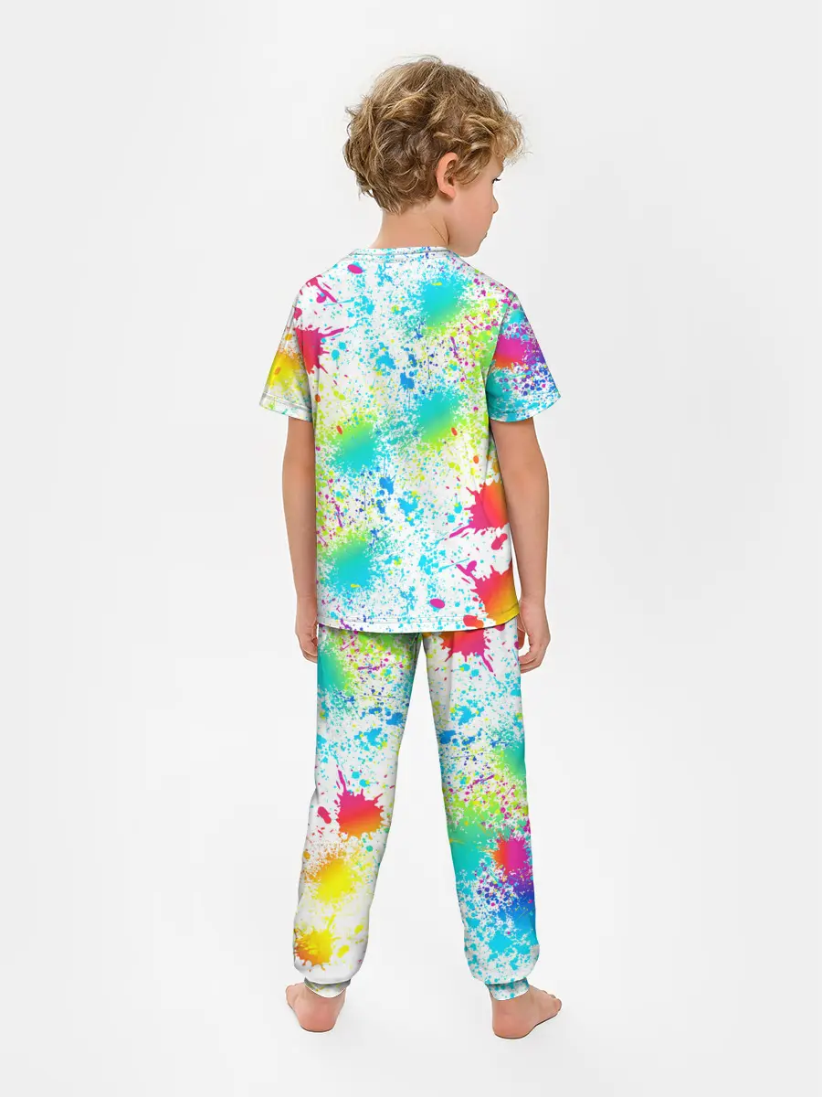 Детская пижама с брюками / БРЫЗГИ НЕОНА