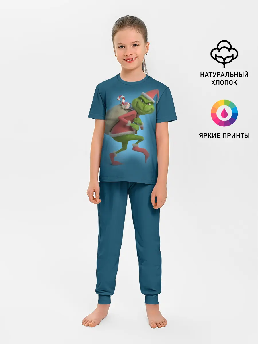 Детская пижама с брюками / Гринч